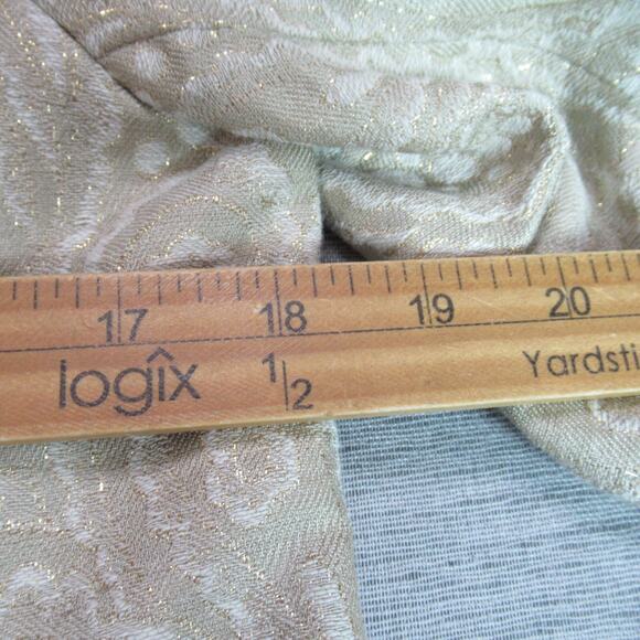 Talbots Jacket Womens Sz 8P Cream Gold Metallic Damask Church Lady Quiet Luxury - Picture 7 of 10